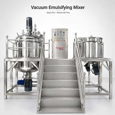 Quality  500L Industrial Fixed Vacuum Emulsifier Mixer High Shear Homogenizing Machine factory