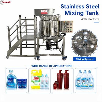 Quality  Stainless Jacketed Homogenizing Mixing Tank 100L For Shampoo Liquid Soap factory
