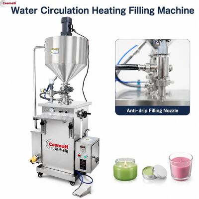 Quality  Semi Automatic Hot Melt Filling Machine For Palm Wax Solid Perfume Candle Lip Balm factory