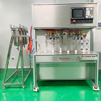 4 / 6 heads Automatic filling machine for Gouache Latte multi color isolation cream