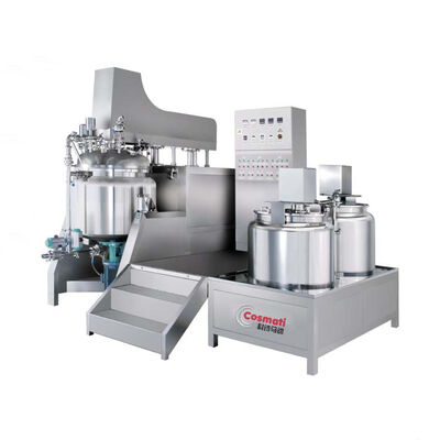 Cosmetic Lab Vacuum Homogenizer Emulsifier Mixer 50L-500L