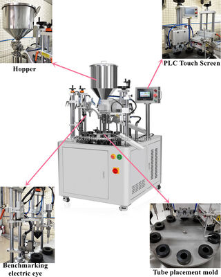 Ultrasonic Soft Tube Filling Sealing Machine Semi Automatic for Cosmetic Cream