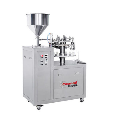 Cosmetic Lotion Hand Cream Glue Aluminum Tube Filling Crimping Machine