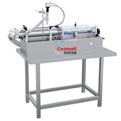 Pneumatic Liquid Table Top Filling Machine Semi Automatic Horizontal