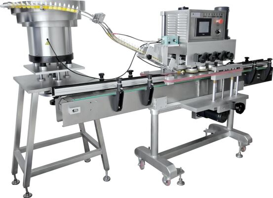 Fully automatic aluminum cap screwing machine