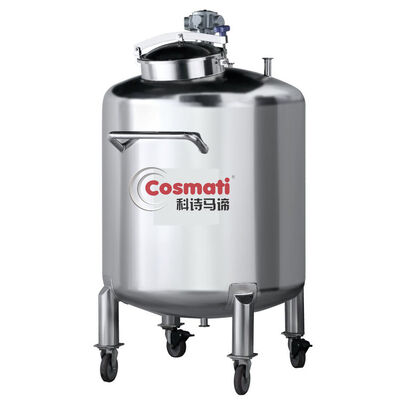 Perfume Lotion Stainless Steel Cosmetic Mixing Storage Tank Pneumatic Agitator