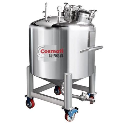Perfume Lotion Stainless Steel Cosmetic Mixing Storage Tank Pneumatic Agitator