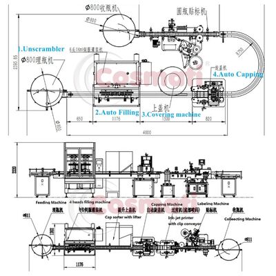 Automatic Servo Piston Filling Capping Labeling Line for Shampoo Cream Lotion