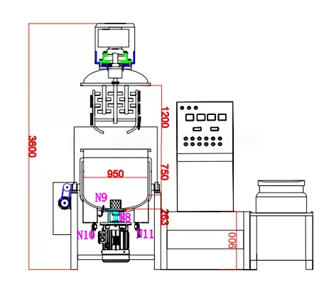 Cosmetics Chemical Liquid Soap Making Machine Mixing Equipment Hydraulic System
