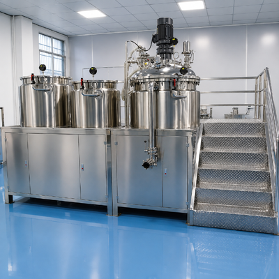 Skincare Fixed Vacuum Emulsifier Homogenizer with Water Oil Tank 1000L