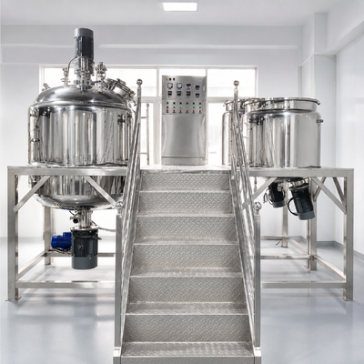 Skincare Fixed Vacuum Emulsifier Homogenizer with Water Oil Tank 1000L