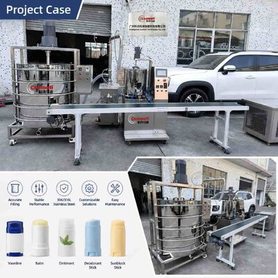 Automatic Deodorant Stick Filling Machine Hot Balm Sunblock Conveyor Freezer
