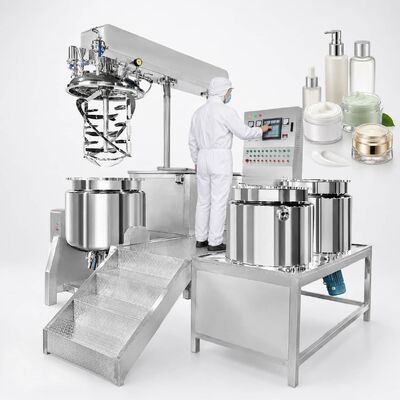 50-200L Vacuum Emulsifying Mixer Hair Mask Conditioner Cosmetic Cream Machine