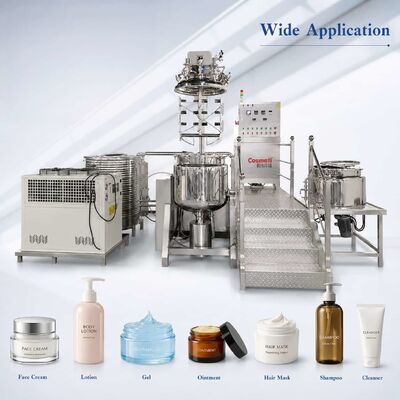 50-200L Vacuum Emulsifying Mixer Hair Mask Conditioner Cosmetic Cream Machine