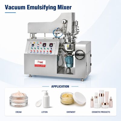 High Speed Vacuum Emulsifying Mixer Hand Cream Aloe Gel Homogenizer Machine