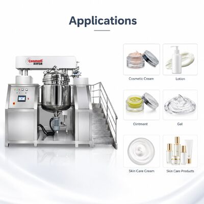 Vacuum Homogenizing Emulsifier Mixer Cream Gel Facial Cleanser Chemical Reactor