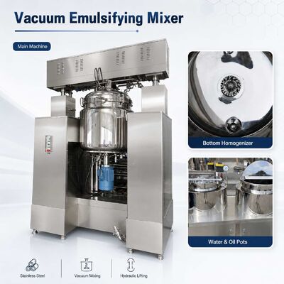 100L Electric Shampoo Mixing Tank Circular Cosmetic Agitator Mixer Equipment