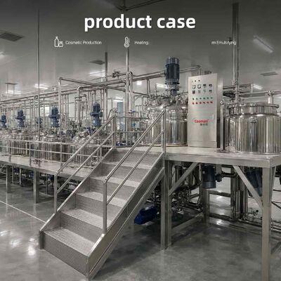 500L Industrial Fixed Vacuum Emulsifier Mixer High Shear Homogenizing Machine