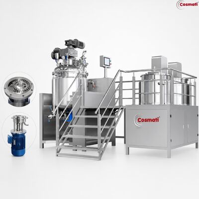 Cosmetic Cream Making Machine Heating Cooling Lotion Serum Vacuum Emulsifier