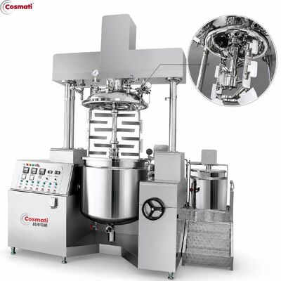 Vacuum Cream Making Tank Mixer Cosmetic Lotion Emulsifier Mixing Machine