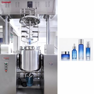 Vacuum Cream Making Tank Mixer Cosmetic Lotion Emulsifier Mixing Machine
