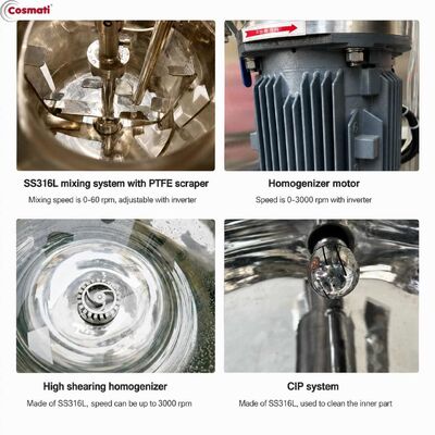High Shear Homogenizing Emulsifier Mixer High Speed Dispersing Mixing Machine
