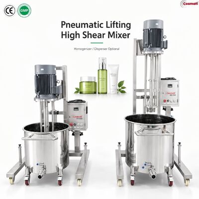 Pneumatic Lift High Shear Homogenizer Mixer for Chemical Disperser Cream Shampoo