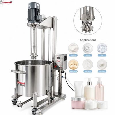 High Shear Homogenizer Mixer Pneumatic Lift for Cream Lotion Paint Pigment Disperser