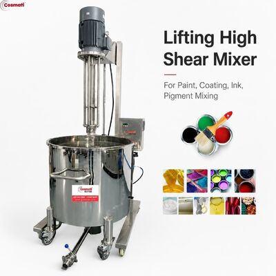 Pneumatic Lifting Homogenizer Liquid Detergent Shampoo Paint Mixing Equipment