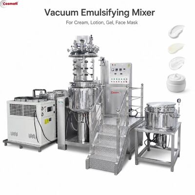 Vacuum Homogenizer Emulsifier Mixer 150L Shea Butter Cream Cosmetic Machine