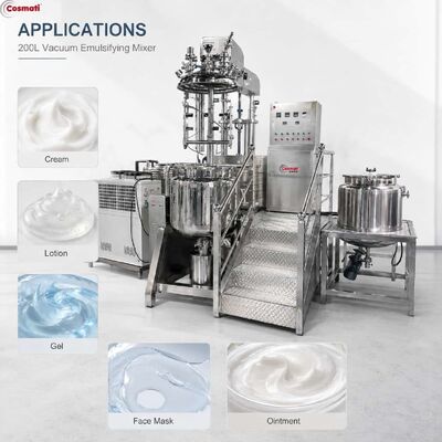 Vacuum Homogenizer Emulsifier Mixer 150L Shea Butter Cream Cosmetic Machine