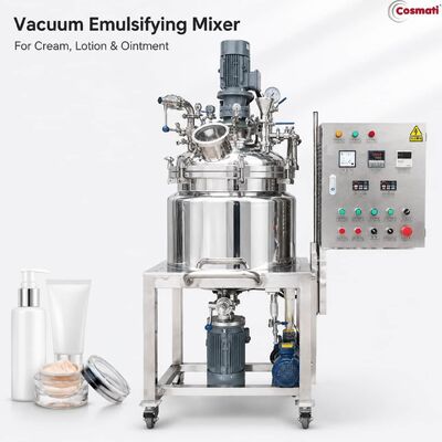 High Speed Fixed Vacuum Homogenizer Emulsifier Mixer 50L for Cream Lotion Sunscreen
