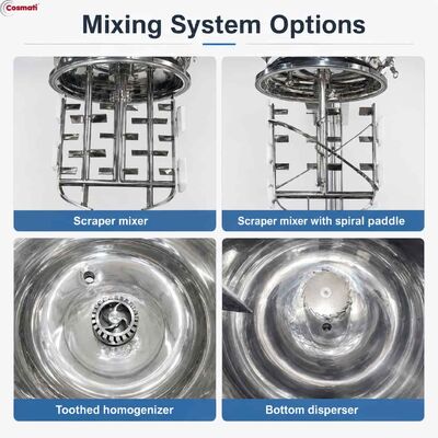 Cosmetic Mixing Tank Small Vacuum Emulsifier Homogenizer Mixer for Making Mayonnaise