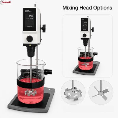 Lab Overhead Stirrer OS-25 Digital 30-2000RPM Cosmetic Sample Mixing Machine
