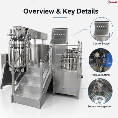 Vacuum Homogenizer Emulsifier Mixer 10L-20000L Cream Lotion Cosmetic Machine