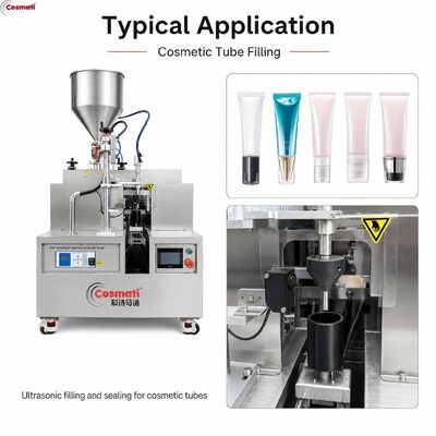 Semi Automatic Ultrasonic Soft Tube Filling Sealing Machine for Hand Cream Toothpaste