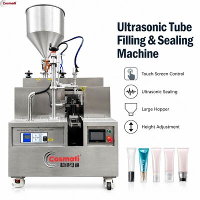 Semi Automatic Ultrasonic Soft Tube Filling Sealing Machine for Hand Cream Toothpaste