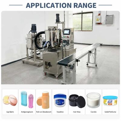 Solid Balm Filling Machine Heating Hopper Sunblock Hair Wax Deodorant Cooling Tunnel