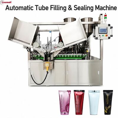Automatic Double Head Aluminium Tube Filling Sealing Cartoning Machine for Ointment Gel