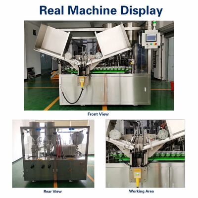Automatic Double Head Aluminium Tube Filling Sealing Cartoning Machine for Ointment Gel