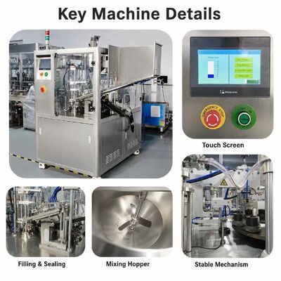 PET Rotary Ultrasonic Tube Filling Sealing Machine for Hand Cream Toothpaste Gel