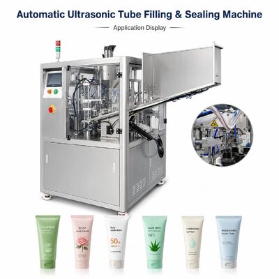 PET Rotary Ultrasonic Tube Filling Sealing Machine for Hand Cream Toothpaste Gel