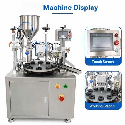 Soft Rotary Tube Filling Sealing Machine for Cream Ointment Toothpaste Gel