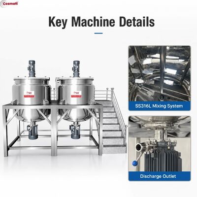 Shampoo Chemical Mayonnaise Mixing Tank Machine High Shear Mixer Agitator