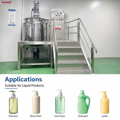 500L 2000L Liquid Soap Making Machine Heating Shampoo Agitator Mixing Tank
