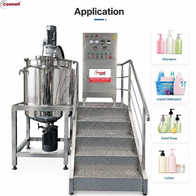 Liquid Soap Double Jacket Mixing Tank Stainless Steel Shampoo Detergent Mixer