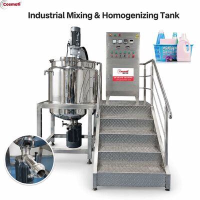 Liquid Soap Double Jacket Mixing Tank Stainless Steel Shampoo Detergent Mixer