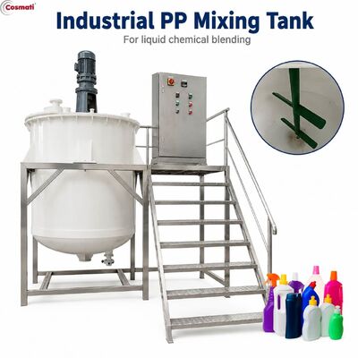 PP Mixing Tank 2000L Polypropylene Anti Corrosive Acid Alkali Chemical Reactor