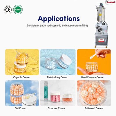 3D Pattern Cosmetic Filling Machine Single Color Pearl Cream Lotion Foundation Filler