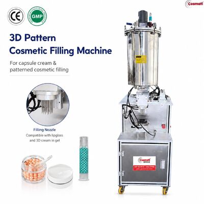 3D Pattern Cosmetic Filling Machine Single Color Pearl Cream Lotion Foundation Filler